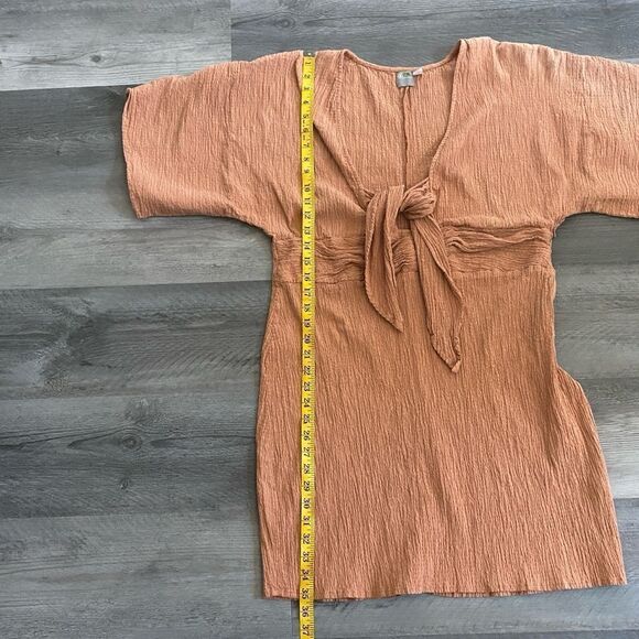 ASOS Dress Seersucker Clay Dolman Sleeve Plus Size US 16 - Picture 9 of 11